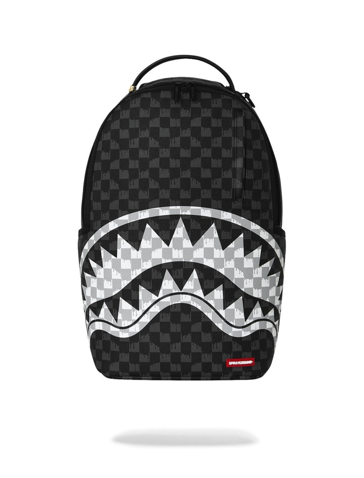 Black and White Drip Check Backpack