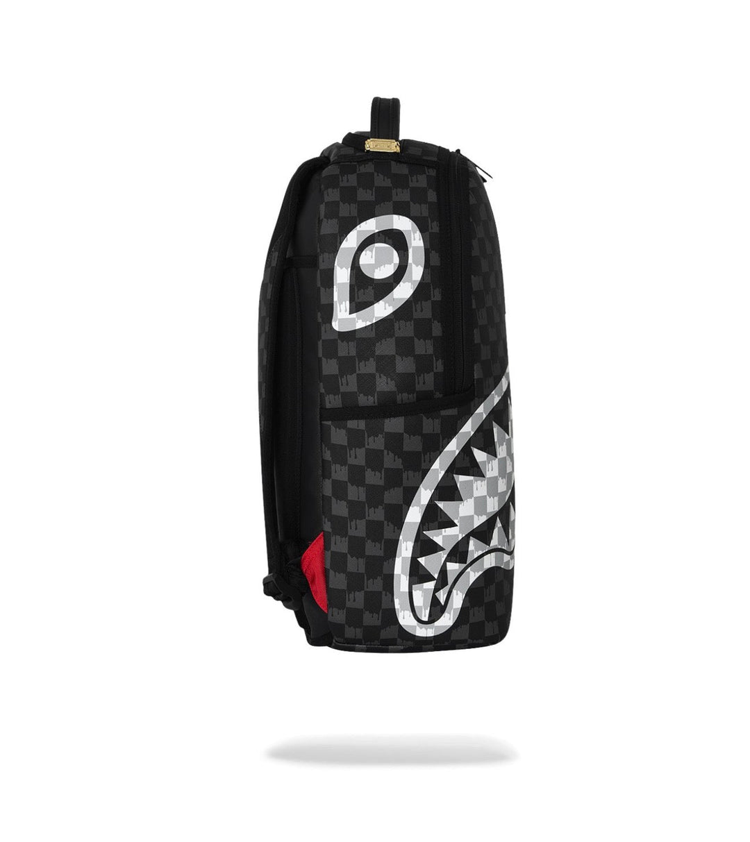 Black and White Drip Check Backpack