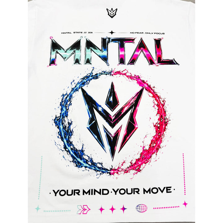 Your Mind, Your Move Logo Oversize Tee (White)