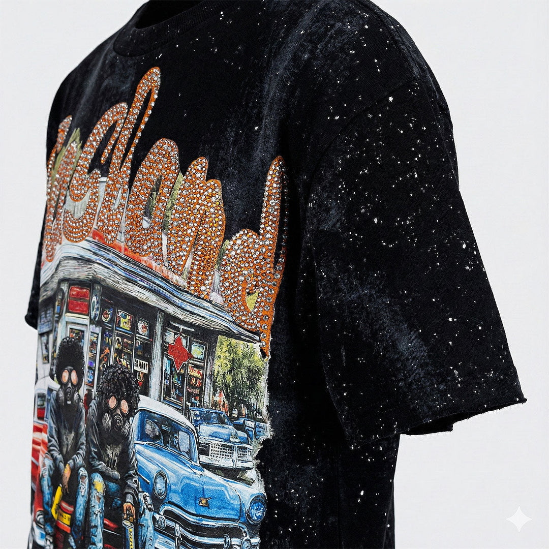 Gasland Cropped Tee (Black)