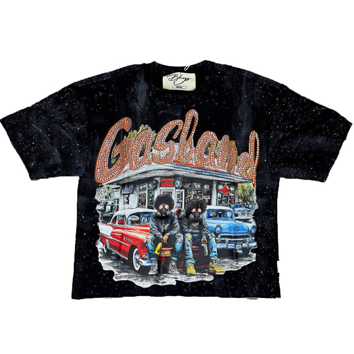 Gasland Cropped Tee (Black)