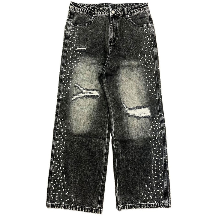 Grey Stone Baggy Jeans