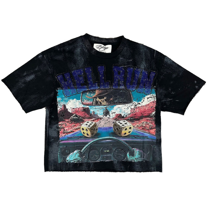 Hell Run Cropped Tee (Black)