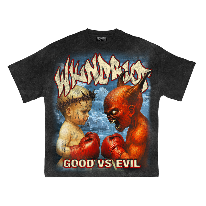 Good vs Evil Tee (Black Wash)
