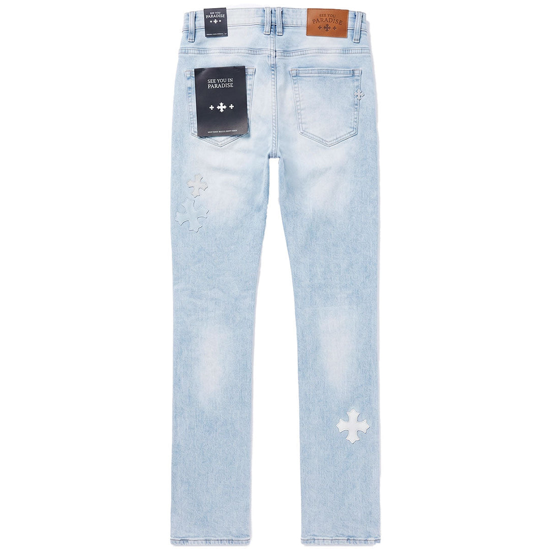 Martin Stacked Denim (Ice Blue)