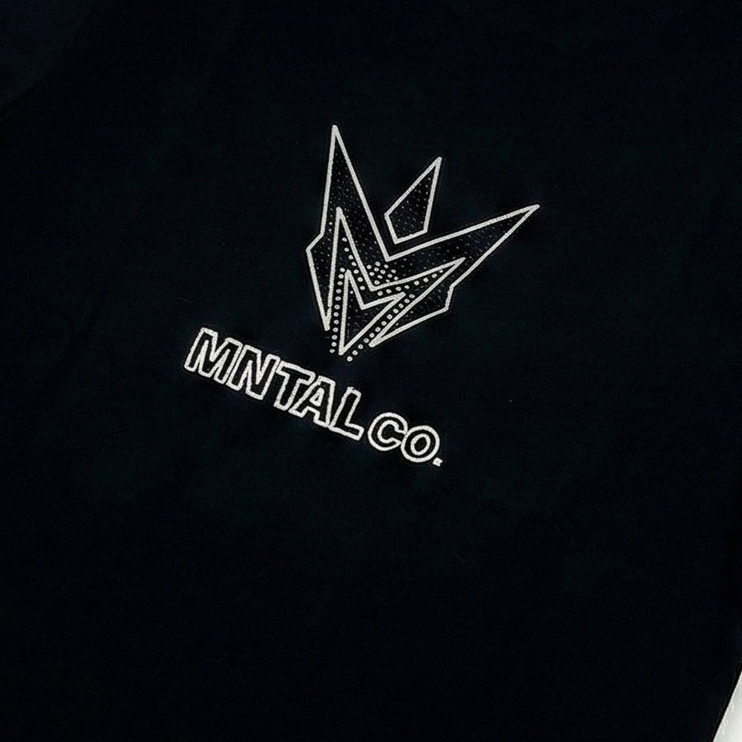 M Spike Rhinestone Tee (Black / White)