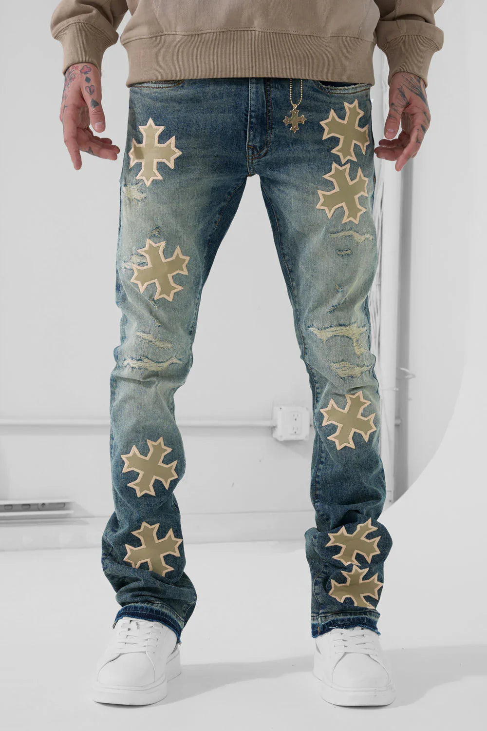 Super Skinny Stacked Eden Denim (Desert Storm)