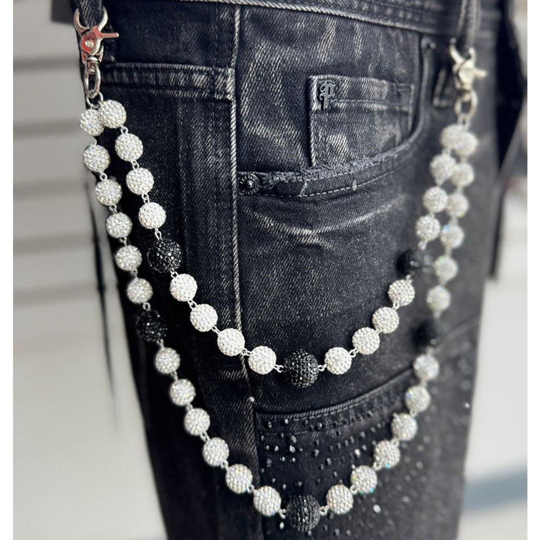 White Black Pocket Chain