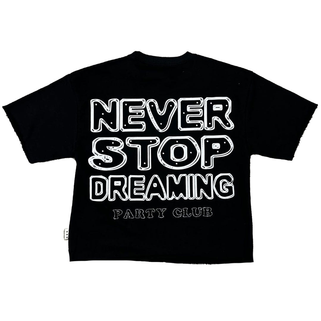 Party Club Cropped Tee (Black)