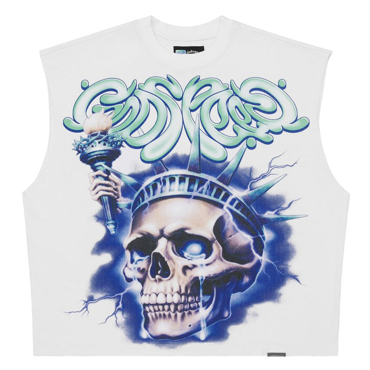 Liberty Tears Sleeveless Tee (White)