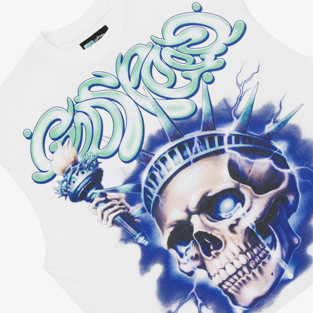 Liberty Tears Sleeveless Tee (White)