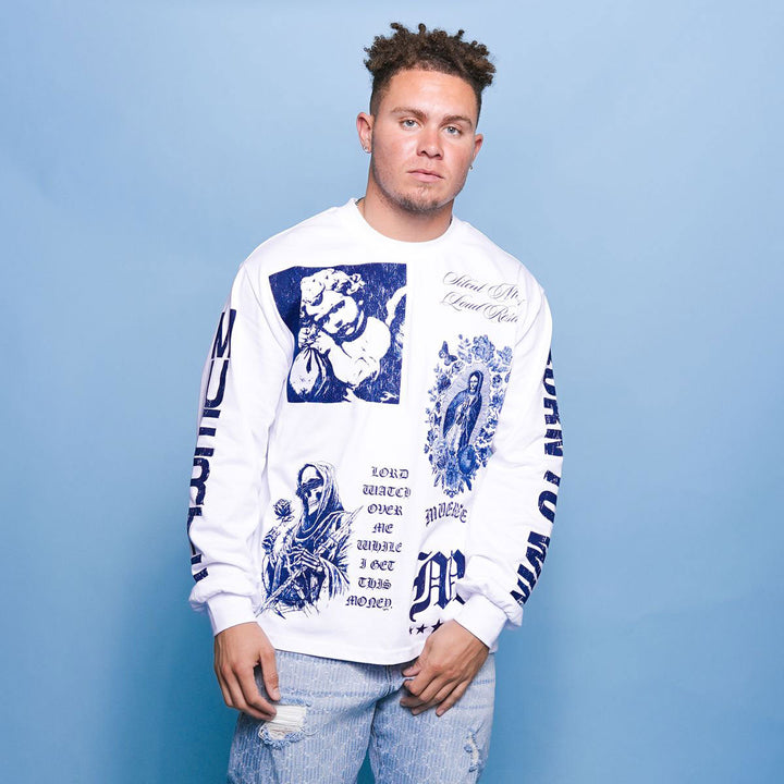 Holy Image Long Sleeve Tee (White)