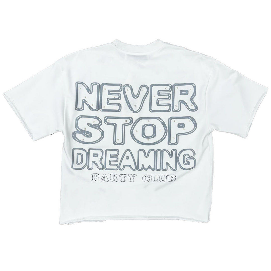 Party Club Cropped Tee (White)