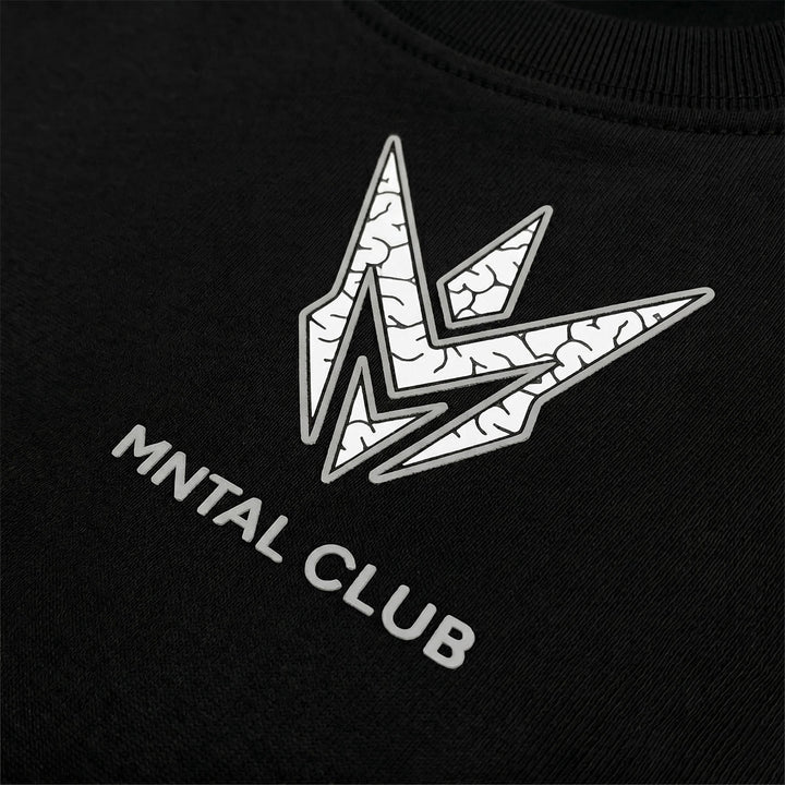 MNTAL Club Oversize Tee (Black/White)