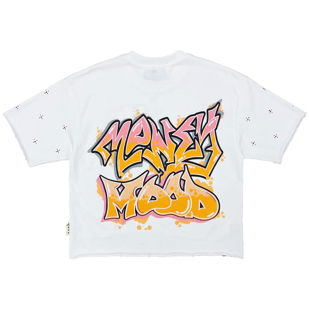 Money Mood Cropped Tee (White)