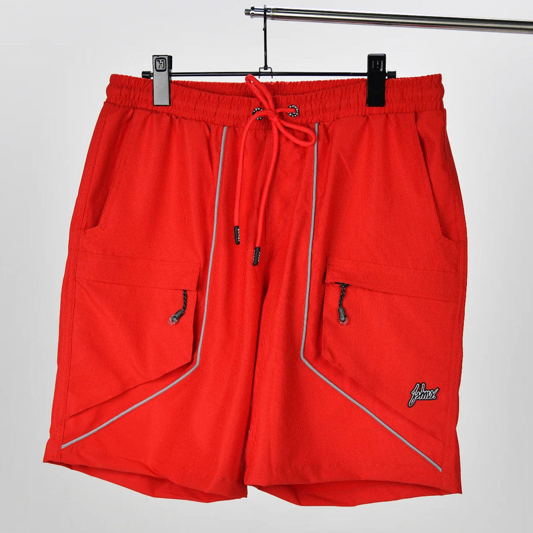Motion Zip Cargo Shorts (Red)
