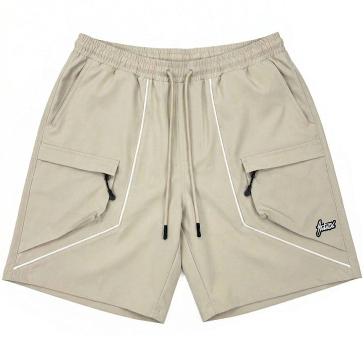 Motion Zip Cargo Shorts (Beige)