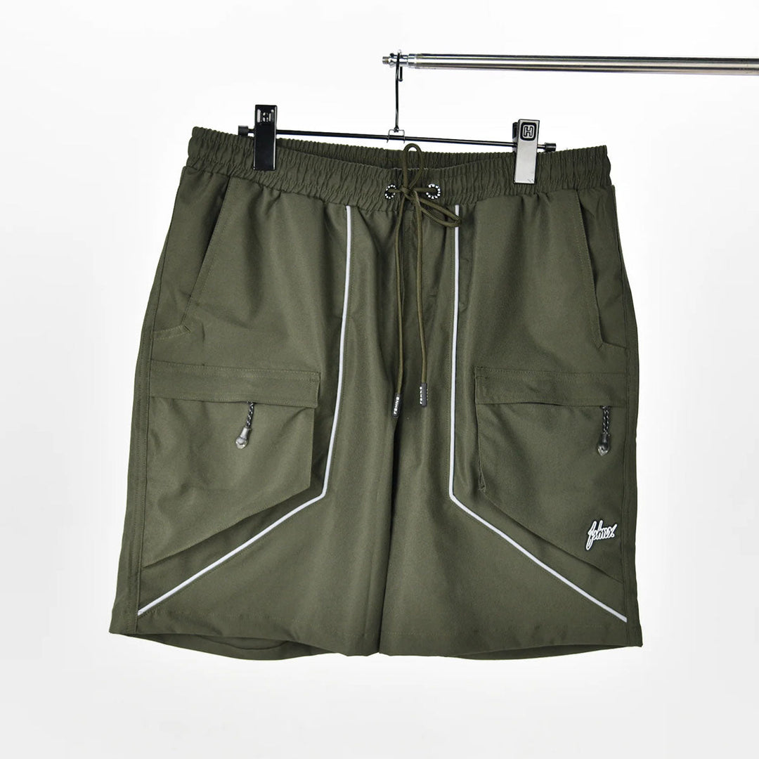 Motion Zip Cargo Shorts (Olive)