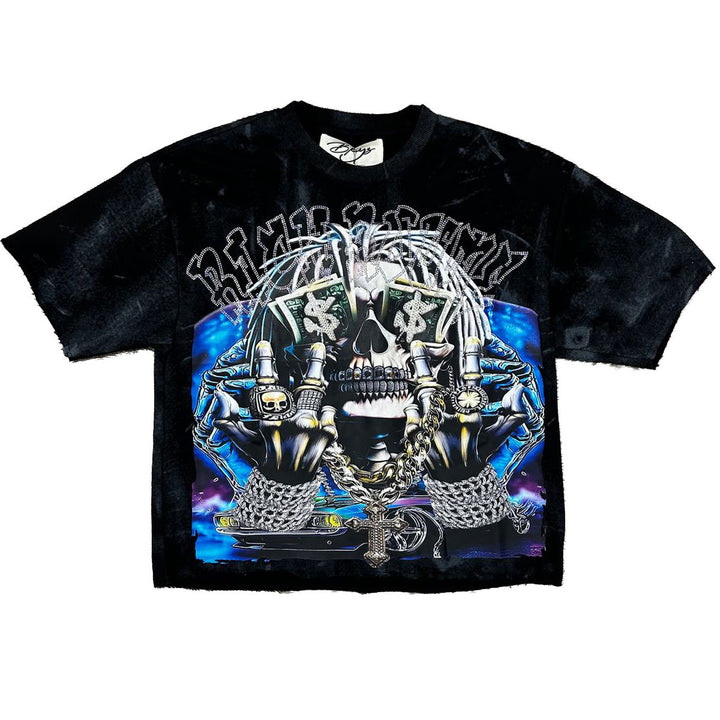 Rich Til Death Cropped Tee (Black)