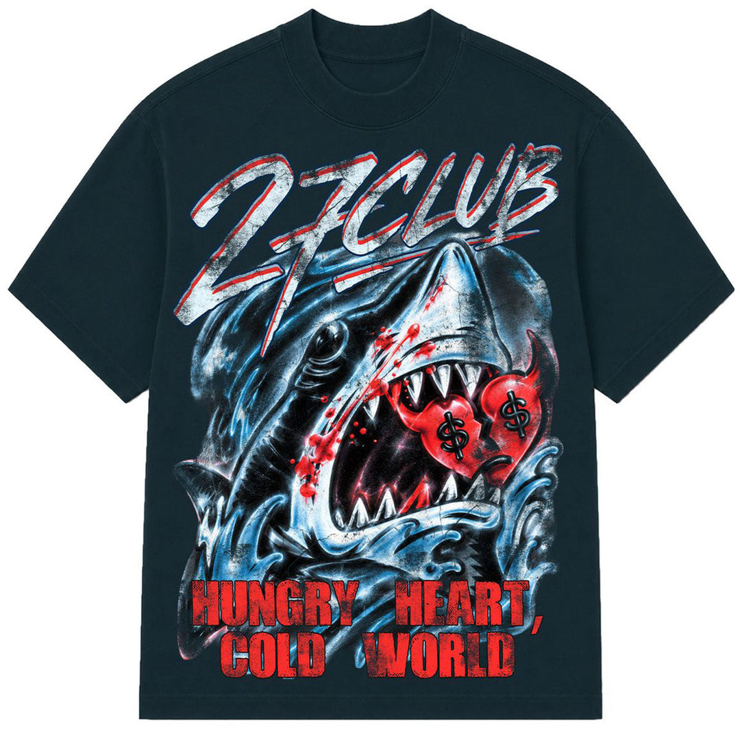 Never Fed Tee (Navy)