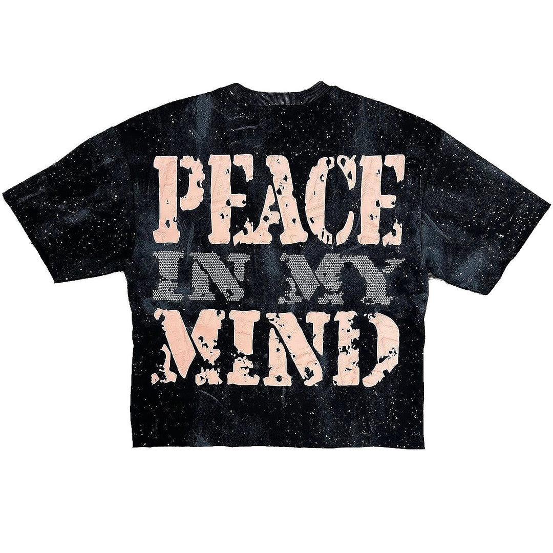 Peace Cropped Tee (Black)
