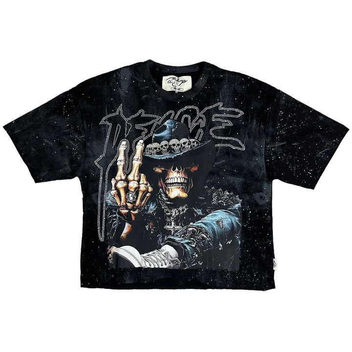 Peace Cropped Tee (Black)
