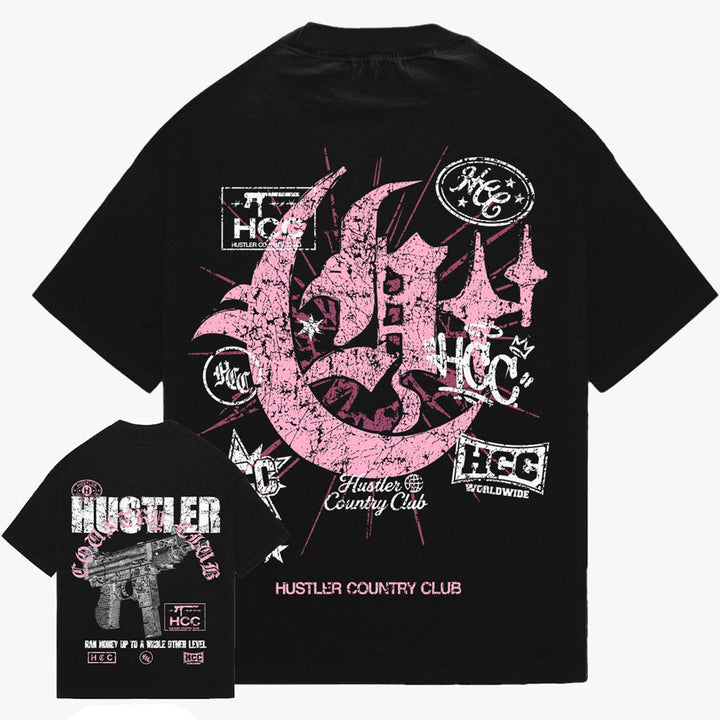 Pink Uzi Chaos Tee (Black)