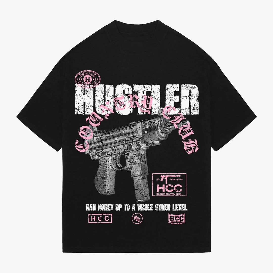 Pink Uzi Chaos Tee (Black)