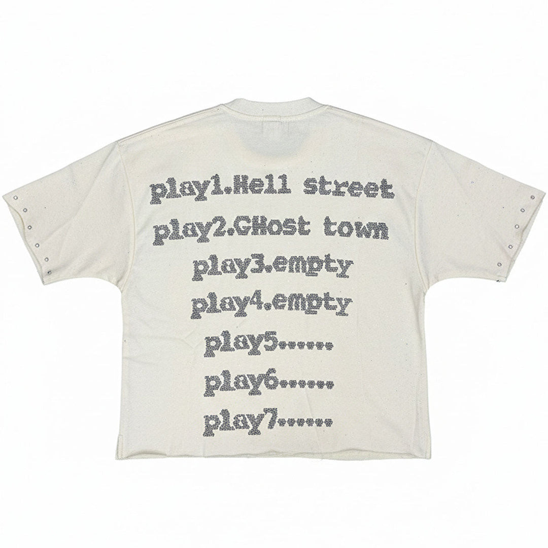 Camiseta corta Pray to Win (blanco roto)