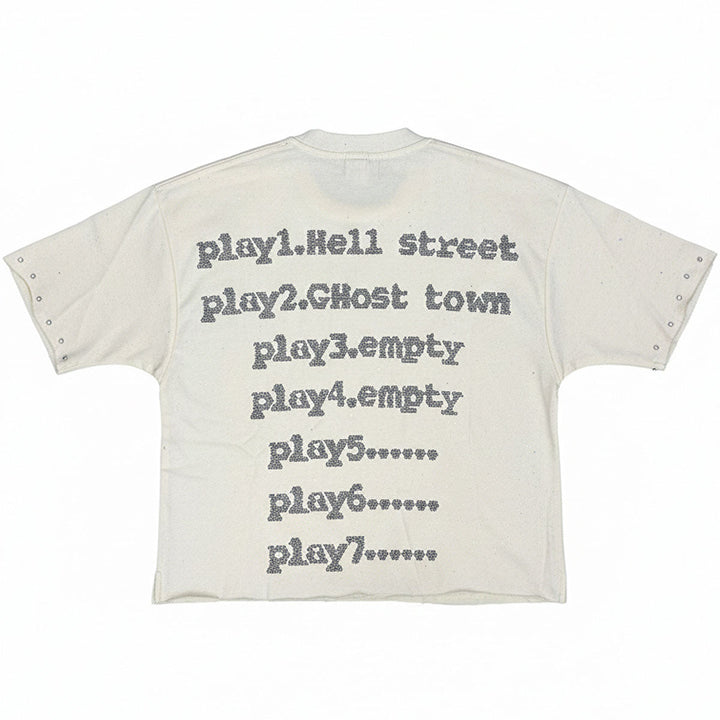 Camiseta corta Pray to Win (blanco roto)