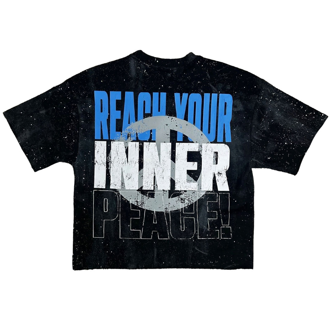 Peace Dream Cropped Tee (Black)