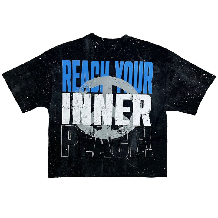 Peace Dream Cropped Tee (Black)