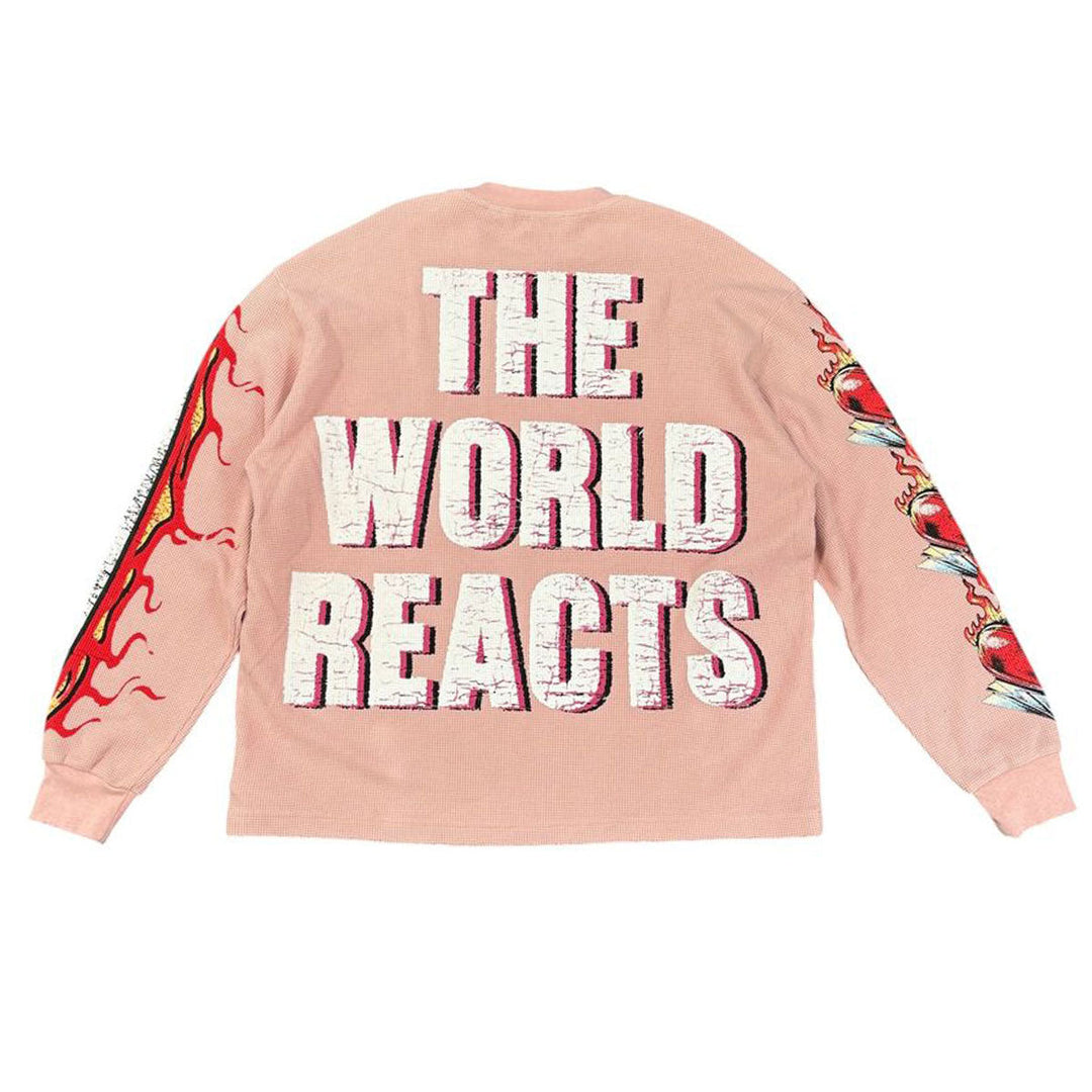 Risky Pink Long Thermal Crewneck