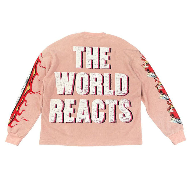 Risky Pink Long Thermal Crewneck