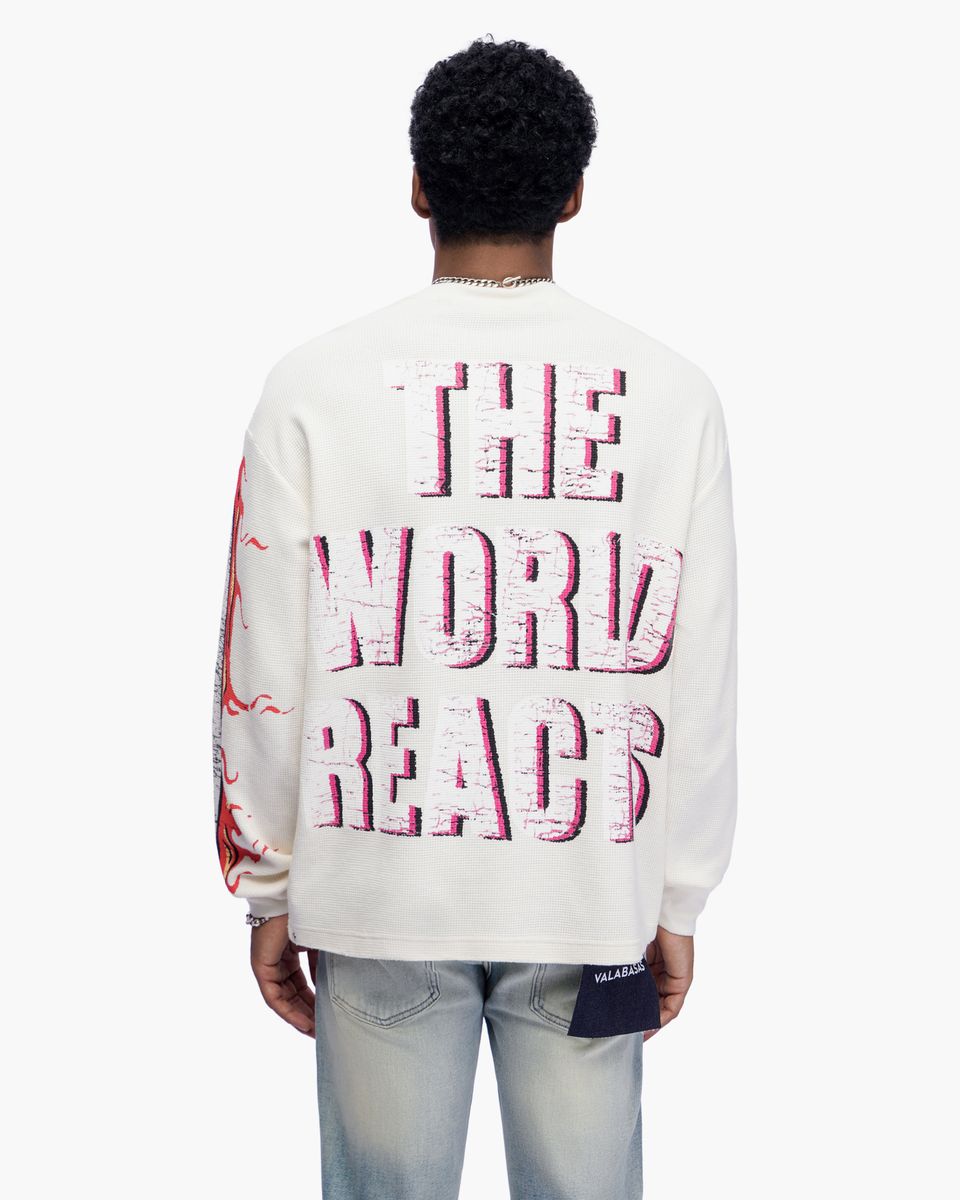 Risky Cream Long Thermal Crewneck