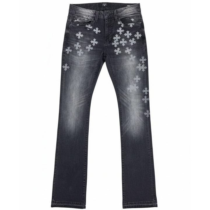 Super Skinny Stacked Paradise Denim (Black Shadow)