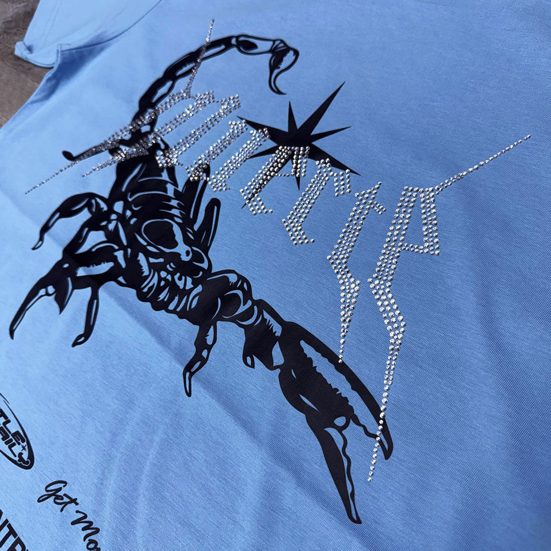 Rhinestone Scorpion Club Tee (Blue)