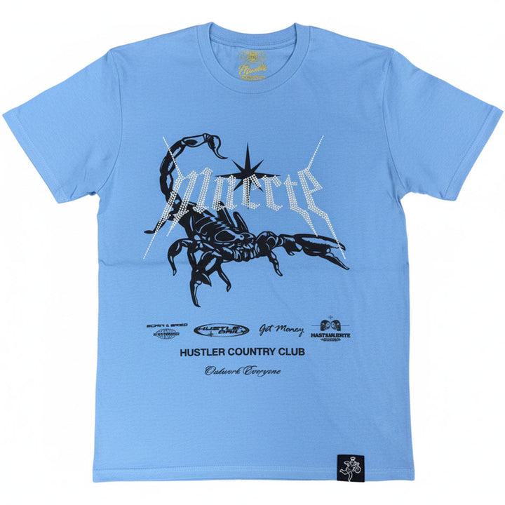 Rhinestone Scorpion Club Tee (Blue)