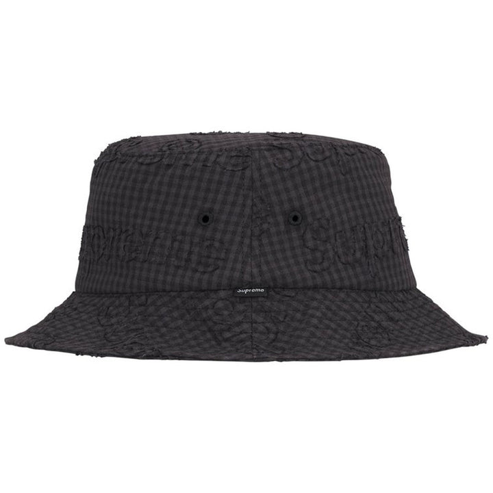 Monogram Gingham Crusher Hat (Black)