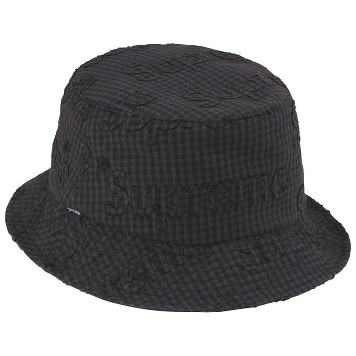 Monogram Gingham Crusher Hat (Black)