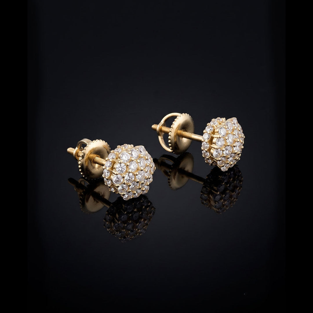 Gold Plated Vanquish Moissanite Earrings