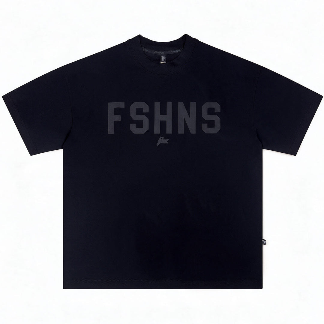 Varsity Logo Oversize Tee (Full Black)