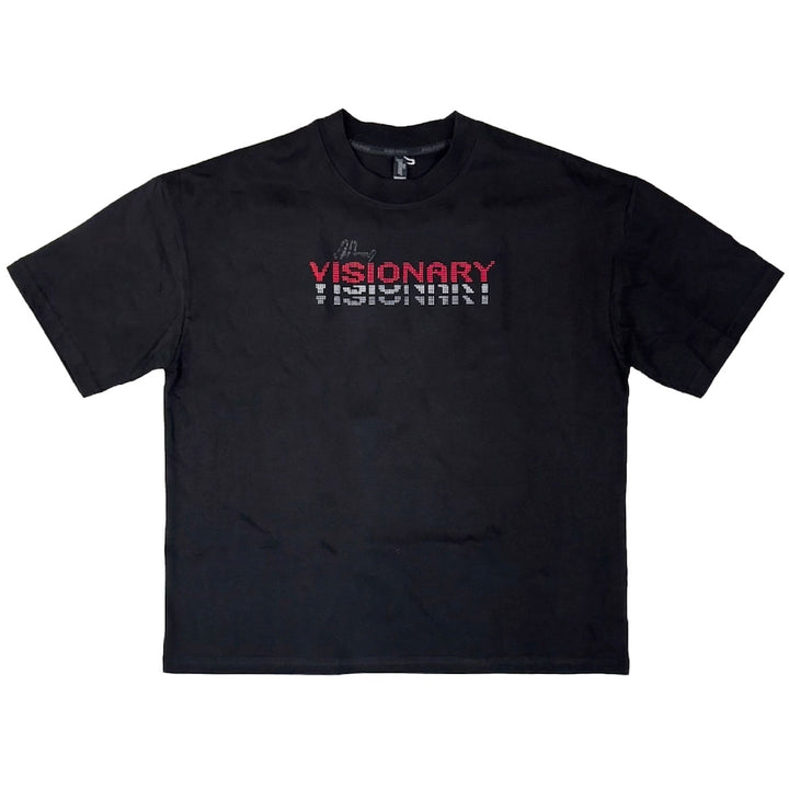 Visionary Dot Oversize Tee (Black / Red)
