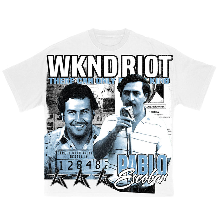 Pablo Escobar Rhinestone Tee (White)