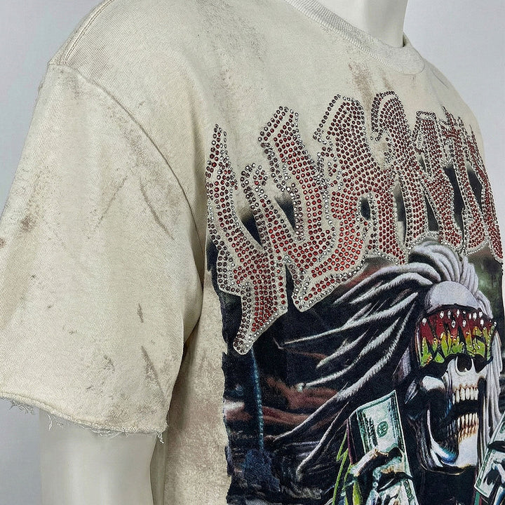 Wanted Cropped Tee (Off-White)