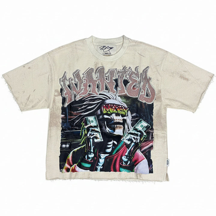Wanted Cropped Tee (Off-White)