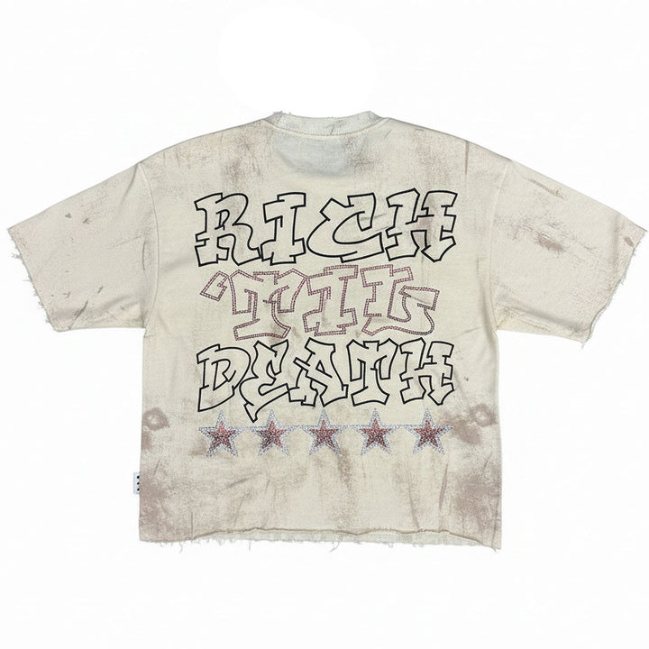 Wanted Cropped Tee (Off-White)