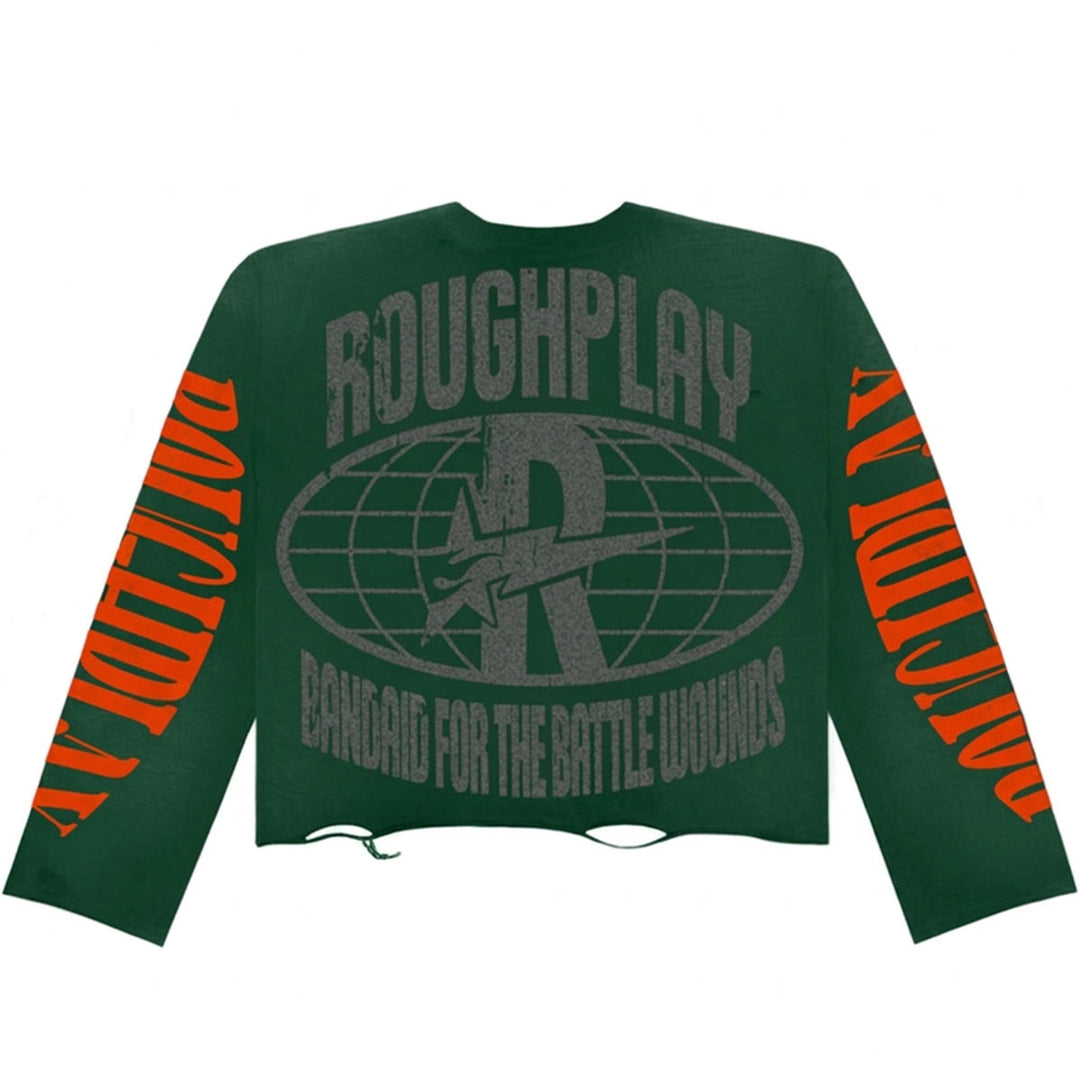Warning Long Sleeve Tee (Green)
