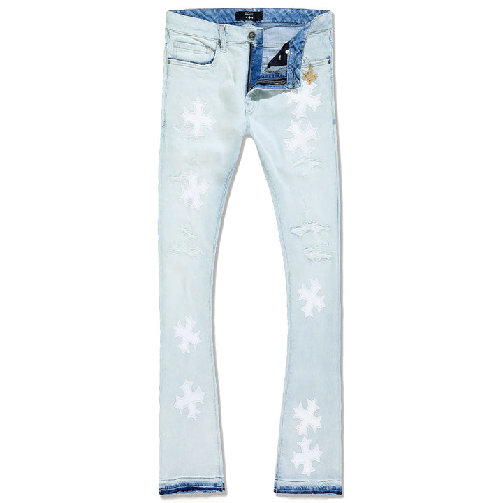 Super Skinny Stacked Eden Denim (Iced White)