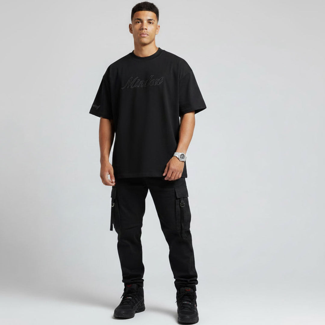 Believe in Yourself Oversize Tee (Full Black)